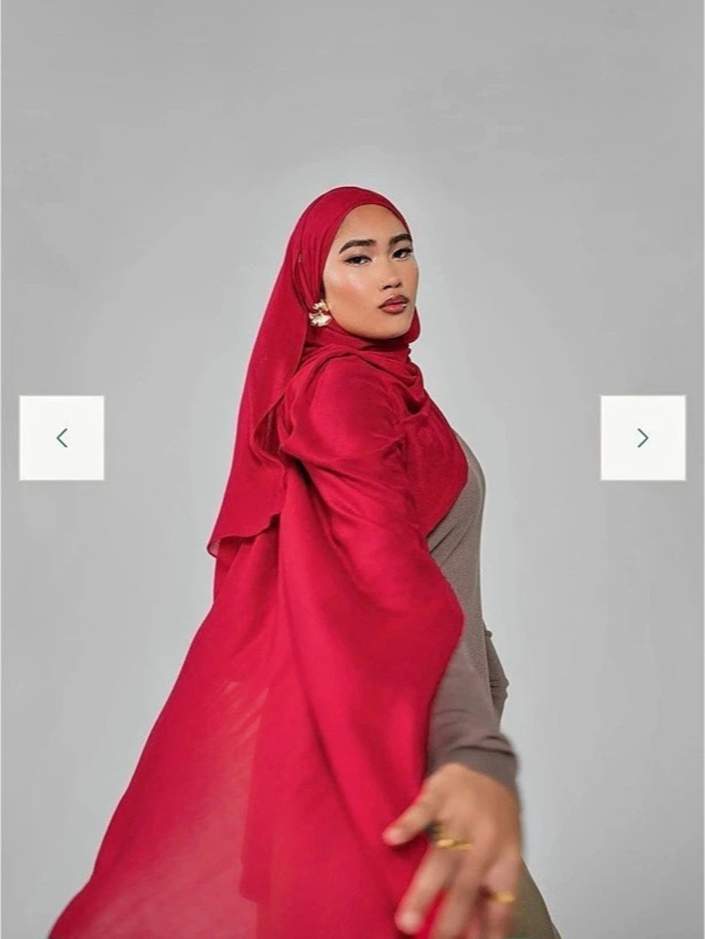 Vela Ruby Evening Modal Hijab Red NWT